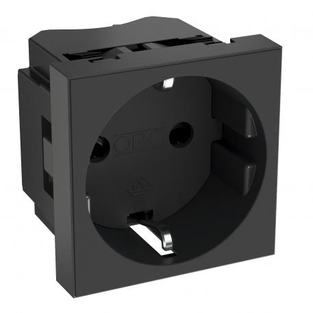 0° socket, protective contact, single 1 | Single 0° | gri închis; RAL 7021
