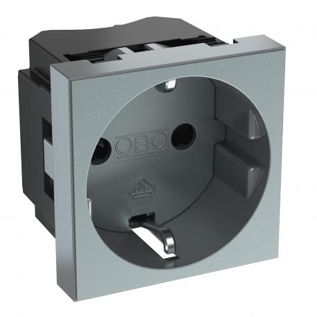 0° socket, protective contact, single 1 | Single 0° | alu lacuit