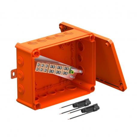FireBox T250 with plug-in seals, 2 fuse holders 225x173x86 |  | IP66 | oranj; RAL 2003
