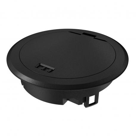 Capac rabatabil cu dispozitiv de blocare ud | Dispozitiv de blocare | IP66 | 6.102.7 (bis 3.000 N) | negru închis; RAL 9005 | Zinc turnat sub presiune