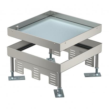Casetă pentru sarcini mari reglabilă în înălţime, oarbă, RKRSL, valoare nominală R9, oţel inoxidabil 110 | 155 | 21 | 110 | 9 | IP55
