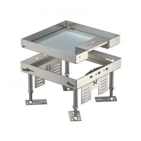 Casetă adjustabilă în înălţime cu ieşire pentru cablu, RKSN, oţel inoxidabil 105 | 150 | 20 | 105 | 4
