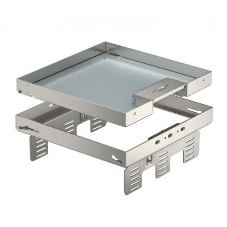 Casetă adjustabilă în înălţime cu ieşire pentru cablu, RKSNUZD3, oţel inoxidabil